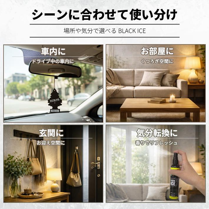 セット品 リトルツリー ブラックアイス 全タイプ体験セット 5種9点セット 芳香剤 エアフレッシュナー Little Trees | Little Trees | 04