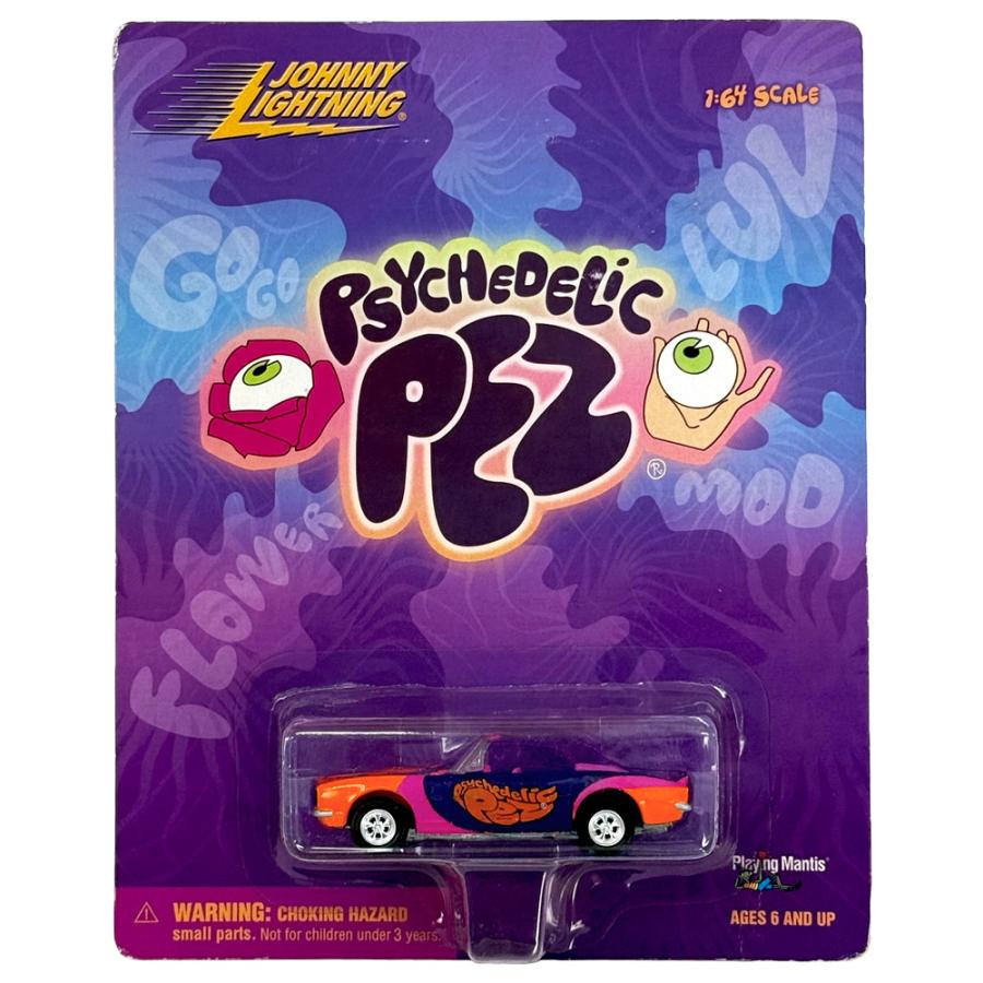 新品未使用 オールドPEZ ペッツ 限定 サイケデリックアイ フラワー オレンジ ジョニーライトニング サイケデリック ペッツ ミニカー (オレンジ