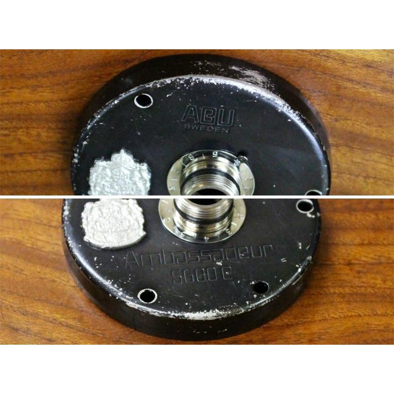 オールド ABU 5600C★赤ベロ★サイドカップ 左右セット★山型★黒 | Abu Garcia | 02