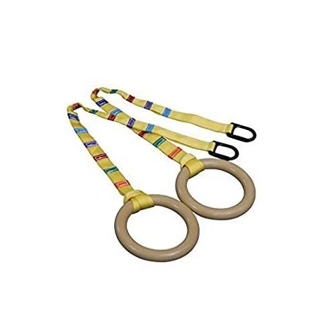 (23cm - 1.3cm ) - Tumbl Trak Gymnastics Rings with Easy Adjustable Strap その他器械体操用品