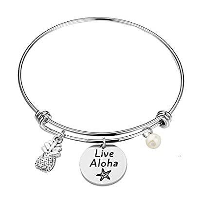 超激安 ハワイアンジュエリー パイナップルチャームバングル アロハブレスレット Kuiyai 送料無料 日本未発売商品をアメリカから輸入 レディースアクセサリー Abcautotransport Com