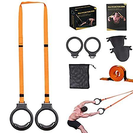 Jempet ボディウェイトレジスタンストレーニングストラップキット フルボディワークアウト用 ホームジム フィットネストレーナーキット オレンジ 新体操 器械体操