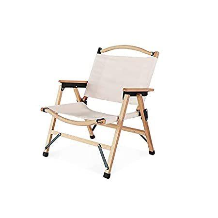 独特な 【送料無料】 Folding Chair Furnitu Outside Portable Chair, Camping Canvas Wooden Outdoor アウトドアチェア