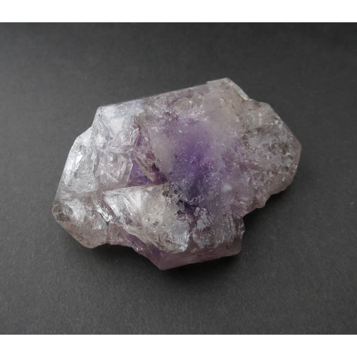 エレスチャル水晶 スモーキーアメジスト 虹あり48g 知識の無尽蔵な源