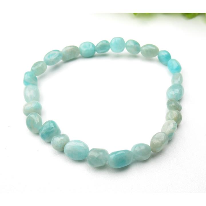 アマゾナイトブレスレット タンブル 希望の石 未来 パワーストーン