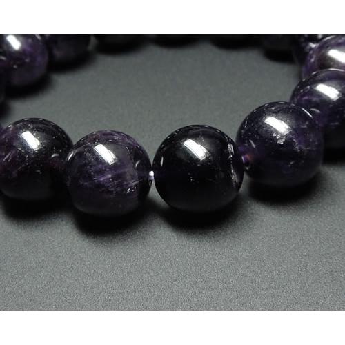 ブラックアメジスト 12mmブレスレット スピリチュアルエネルギーを放つ