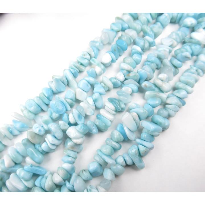 ラリマー アゼツライト さざれブレスレット B1larimar007 : ラベンダー