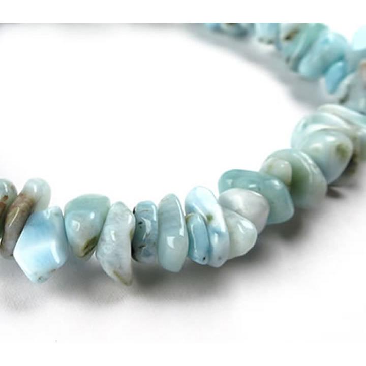 ラリマー さざれブレスレット b1larimar009 : ラベンダーストーン