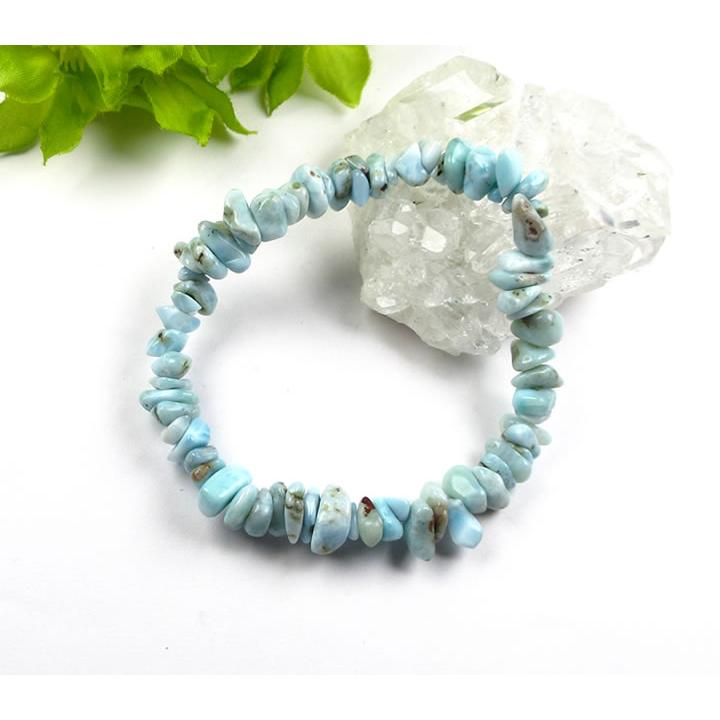 ラリマー さざれブレスレット b1larimar009 : ラベンダーストーン