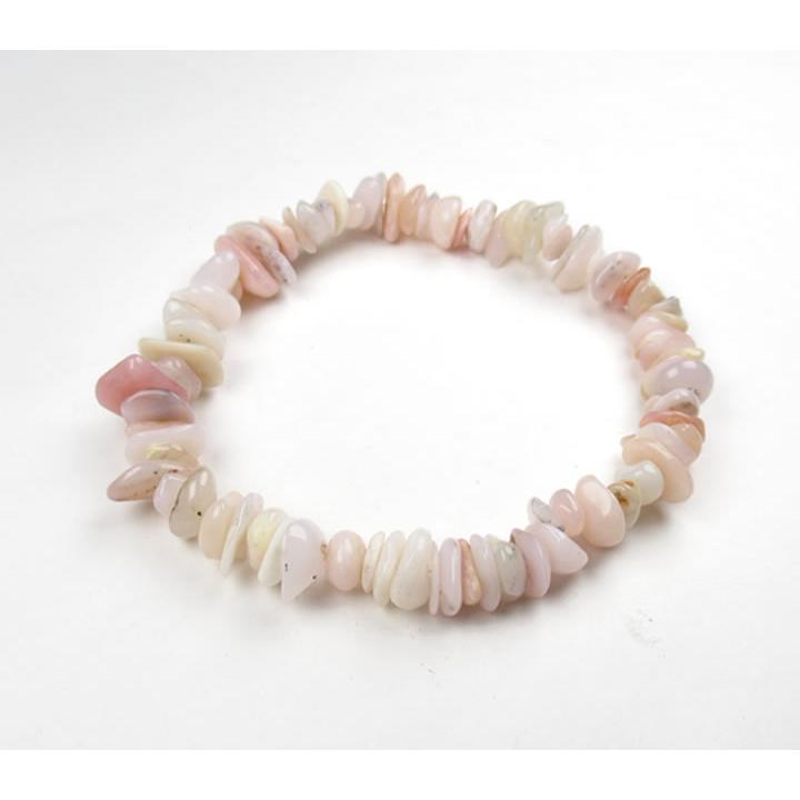 ピンクオパール さざれ ブレスレット B1pinkopal005 : ラベンダー