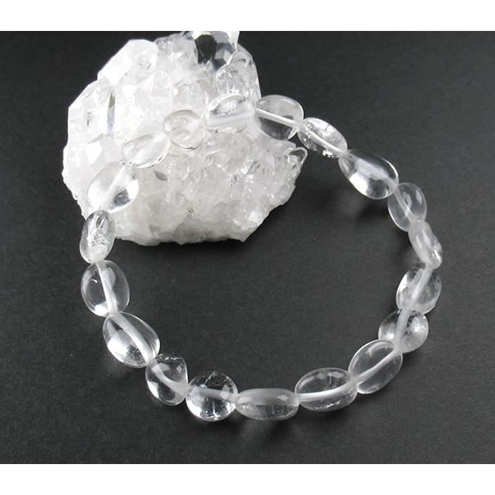 水晶 ブレスレット タンブル クリアクォーツ あらゆる石のエネルギー 