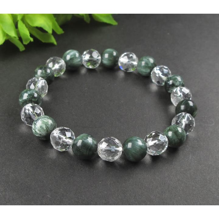 セラフィナイト8mm&クォーツ8mm ブレスレット 大天使セラフィエルの翼