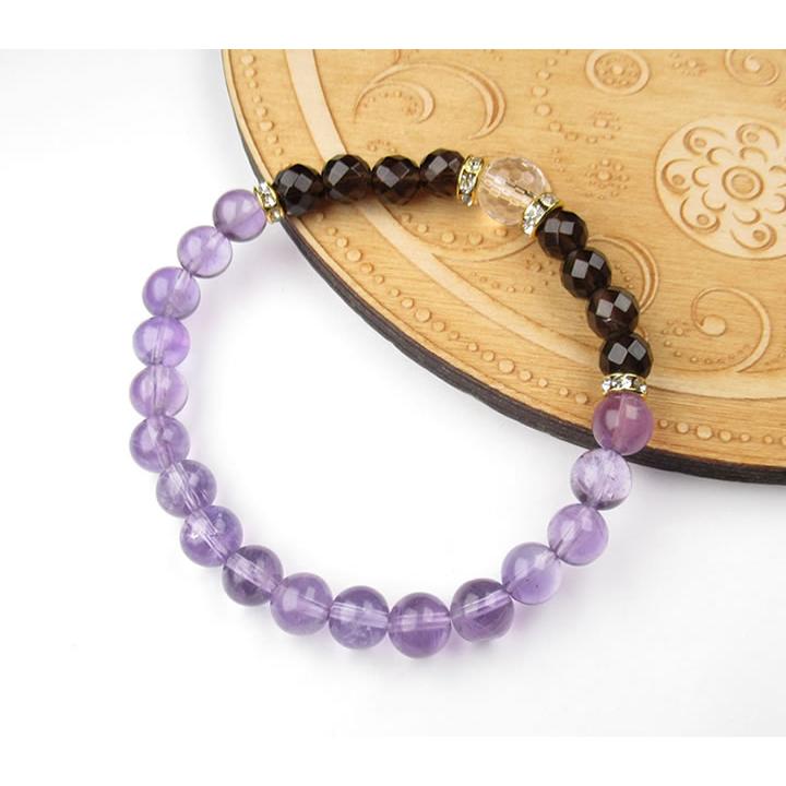 Y sh様　♡初入荷♡大玉　アメジストスモーキークォーツ　ブレスレット スモーキークォーツ アメジスト ブレスレット 浄化 保護ブレス 水晶