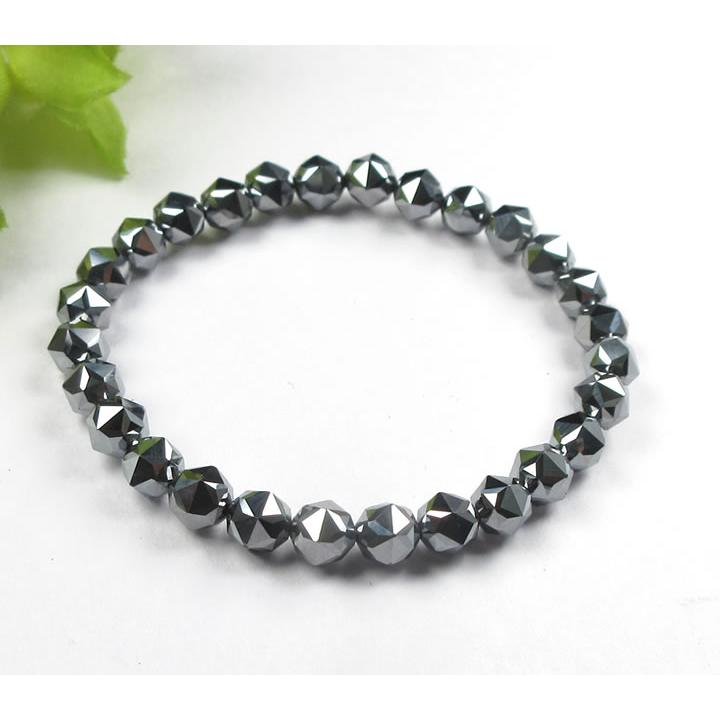 テラヘルツ 6mm 多面カット ブレスレット 高純度シリコン 圧倒的な熱 
