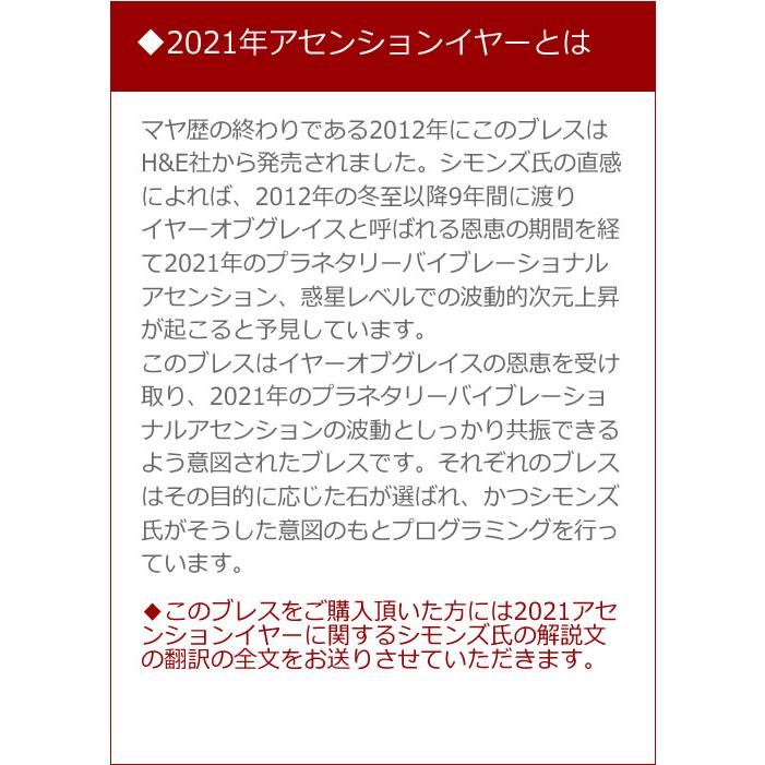 予約販売 2021ブレスレット フューチャービジョン 8mm リバレーションストーン H&E社 ヘブンアンドアース シモンズ氏直筆サインカード付 B2021f｜ac-jewel｜04