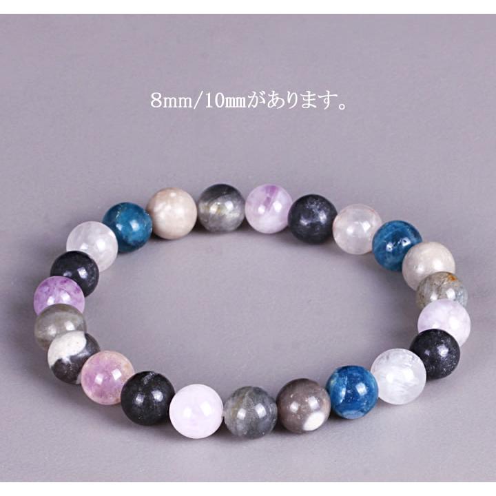 予約販売 オーラスターライトパストライフヒーリング　エナジーブレスレット　H&E社 天然石 パワーストーン b25aura08の画像