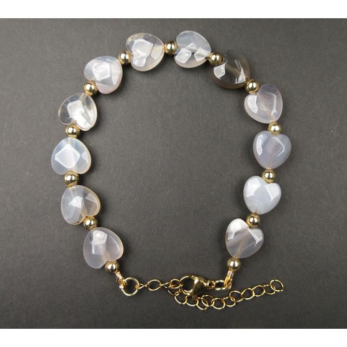 アゲート ブレスレット ハート10×6mm 自らの意思で浄化する守り石