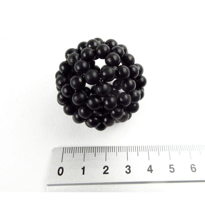 フラーレン バッキーボール 天然石 深空fullerene バッキーボール シュンガイト 6mm 直径40mm フラーレン構造 グレート