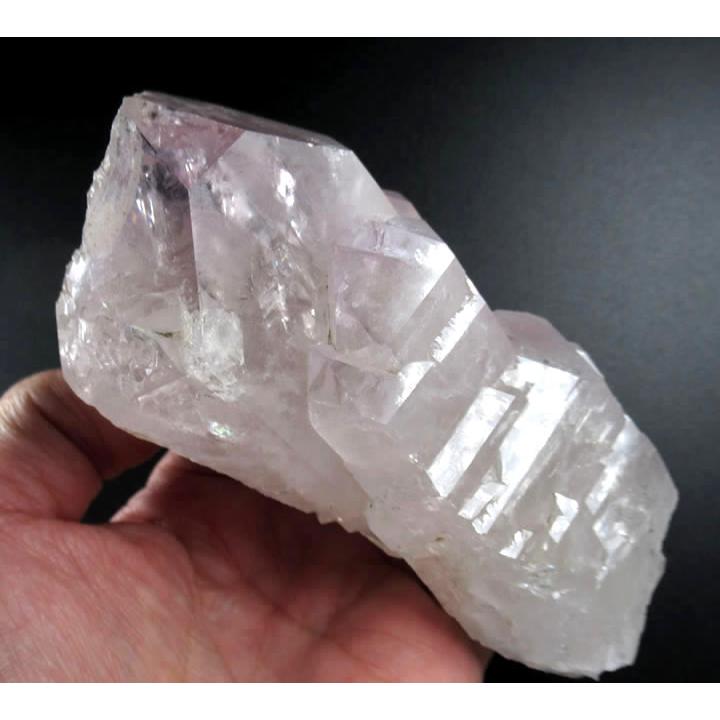 ガネーシュヒマール水晶 アメジスト カシードラル 550g 虹あり 大変