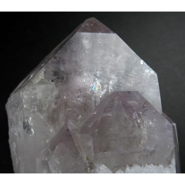 ガネーシュヒマール水晶 アメジスト カシードラル 550g 虹あり 大変