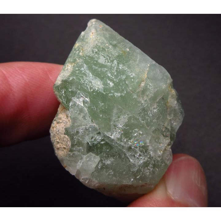ヒマラヤ産 グリーンヘルデライト 結晶 原石 部分磨きあり 21g 新しい意識の目覚め サイキックと進化の石 herde212の画像