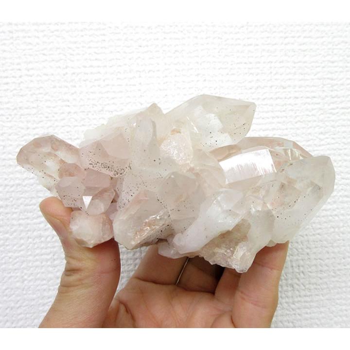 ヒマラヤ ピンククォーツクラスター 395g クル山系サマディ産 虹あり