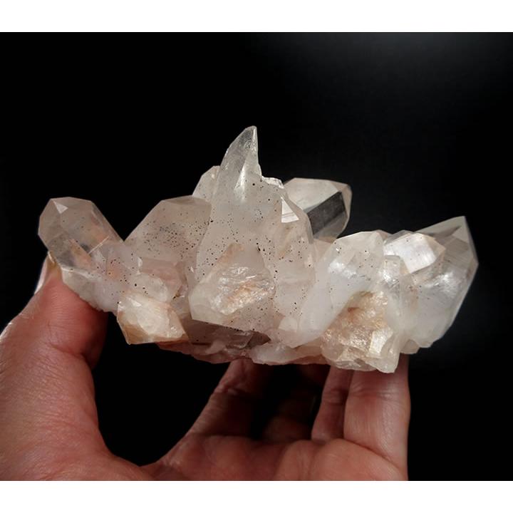 ヒマラヤ ピンククォーツクラスター 395g クル山系サマディ産 虹あり