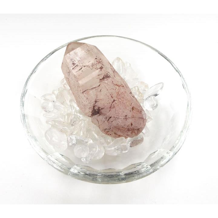 アイスクリスタル ピンク ヒマラヤ水晶 虹あり 69g 涅槃 地上において