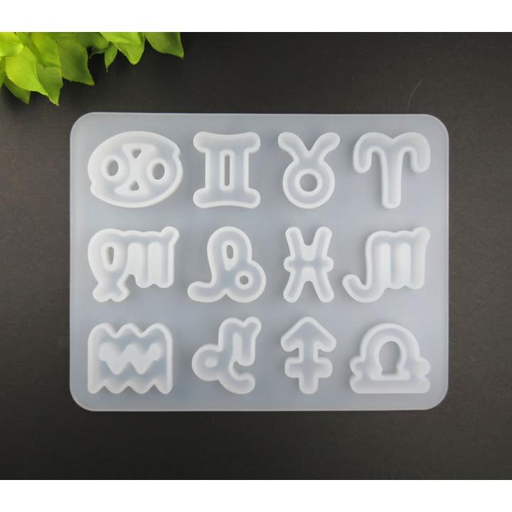 立体シリコンモールド 12星座 シンボルマーク 3D レジン用シリコン