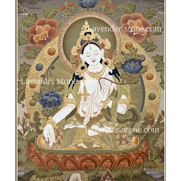 ホワイトターラ ( 多羅菩薩 ) 神仏画 ペンダント 観音の慈悲の涙