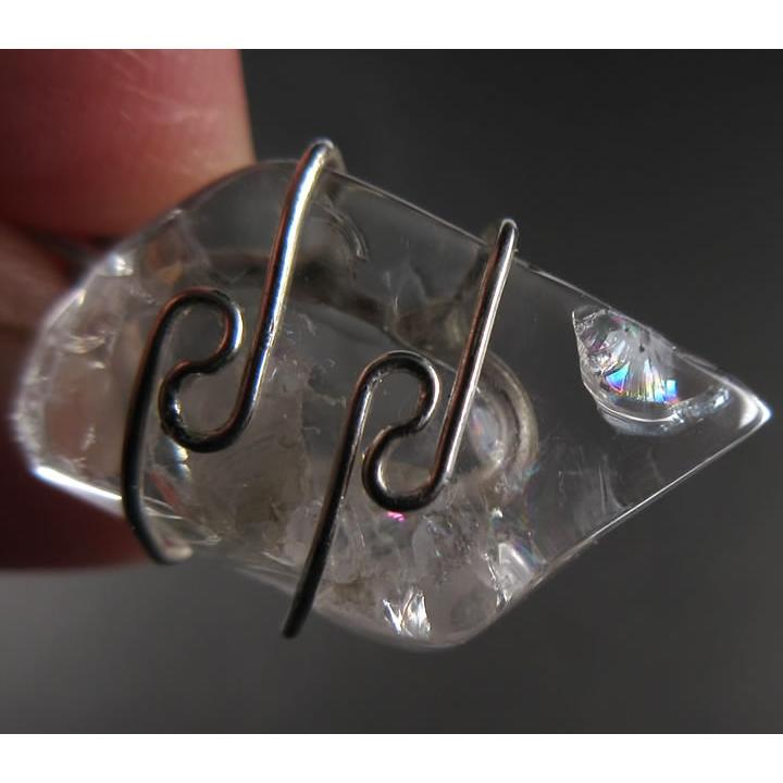 宝石質アゾゼオフェナカイトペンダント 16.6ct 虹あり H&E社証明書付き この品質は大変稀少 最高の波動 天然石 パワーストーン phw231の画像