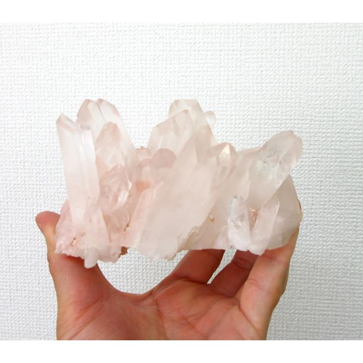 シチュアンピンククォーツ クラスター 四川省産 ピンク水晶 原石