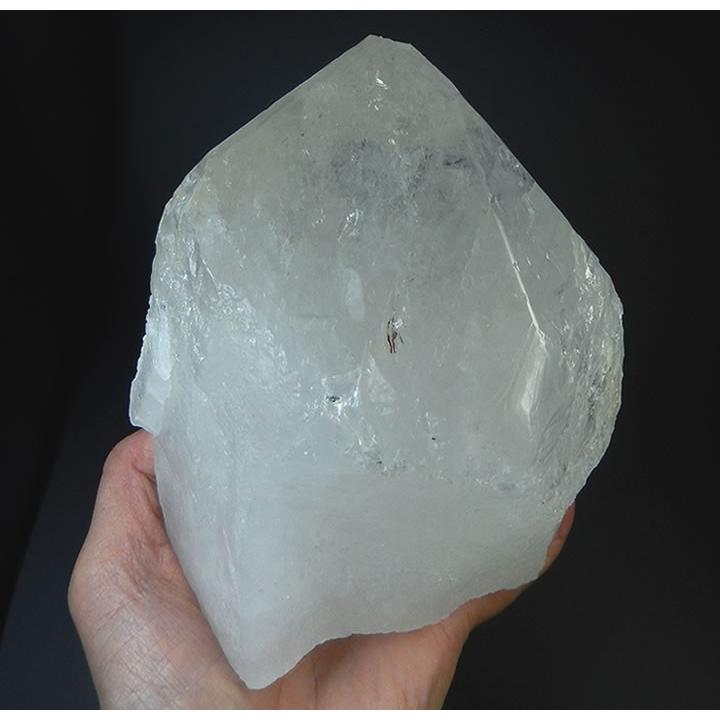 トライゴーニッククォーツ水晶1.89kg虹あり☆逆三角の連なりが描く