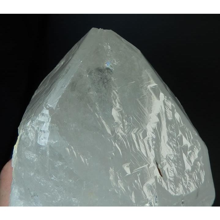トライゴーニッククォーツ水晶1.89kg虹あり☆逆三角の連なりが描く