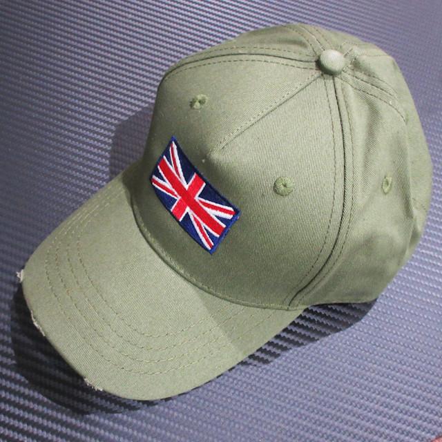 Union Jack ユニオンジャックキャップ フラッグ カーキー ダメージ