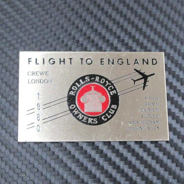 ヴィンテージ ロールスロイス オーナーズクラブ FLIGHT TO ENGLAND 