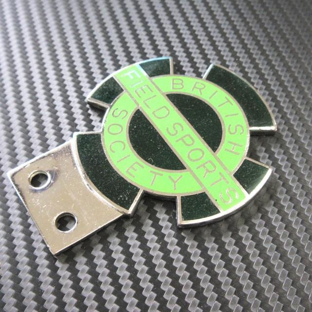 BRITISH FIELD SPORTS SOCIETY CAR BADGE ブリティッシュ フィールド スポーツ ソサエティ エナメル カー
