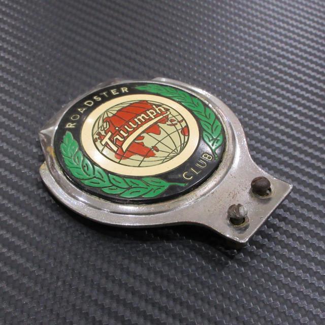 TRIUMPH ROADSTER CLUB カーバッジ RENAMEL製 : AC MINDS AUTOJUMBLE