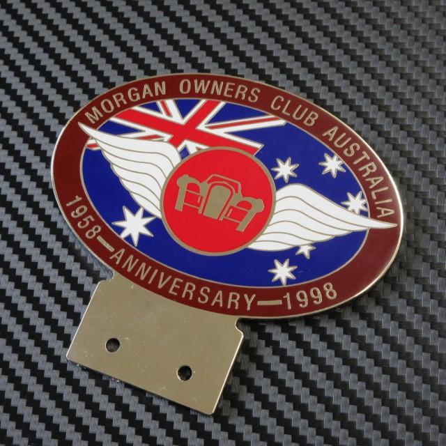 MORGAN CARBADGE MORGAN OWNERS CLUB AUSTRALIA 1958-ANNIVERSARY-1998 