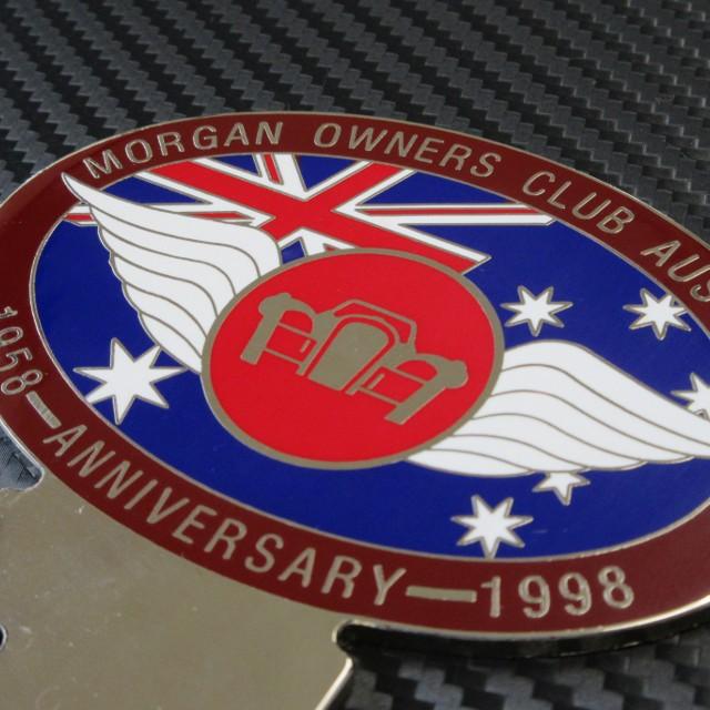 MORGAN CARBADGE MORGAN OWNERS CLUB AUSTRALIA 1958-ANNIVERSARY-1998_1