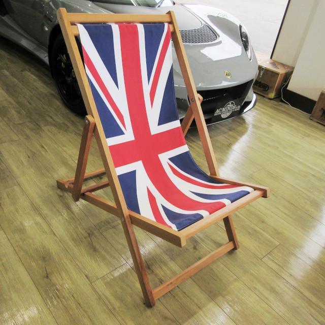 ガッチ　1wayトランクテーブル2台（ユニオンジャック、ワインカラー） ユニオンジャック ウッドデッキチェア 折りたたみ3段階調整 : AC