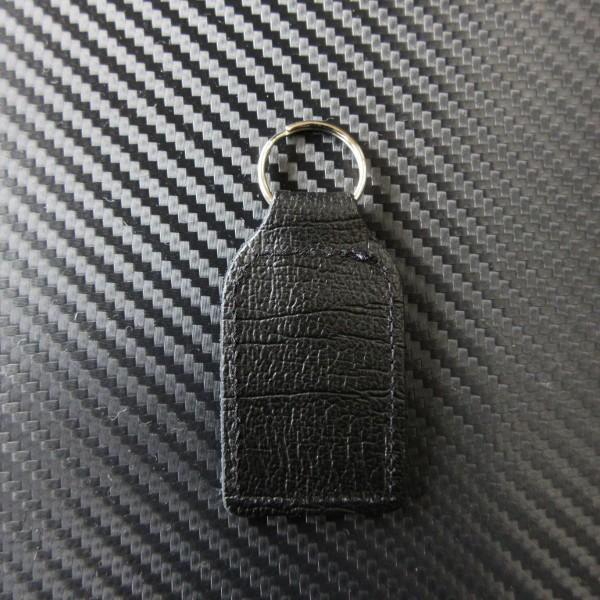 ロータス LOTUS レザーキーホルダー ブラック イエローバッジ