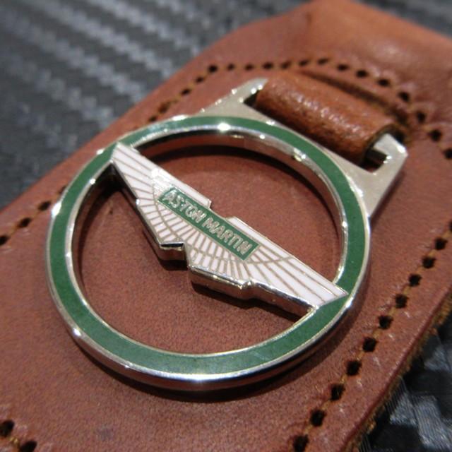 ASTON MARTIN アストンマーティン レザーキーリング ／ ブラウン