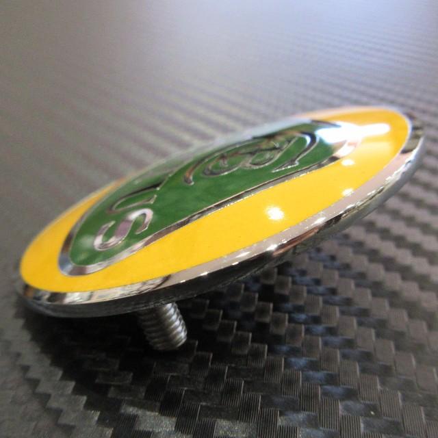 レアデック　lotus LOTUS ロータス ノーズバッジ グリーン＆オレンジ 七宝タイプ ／ ELISE