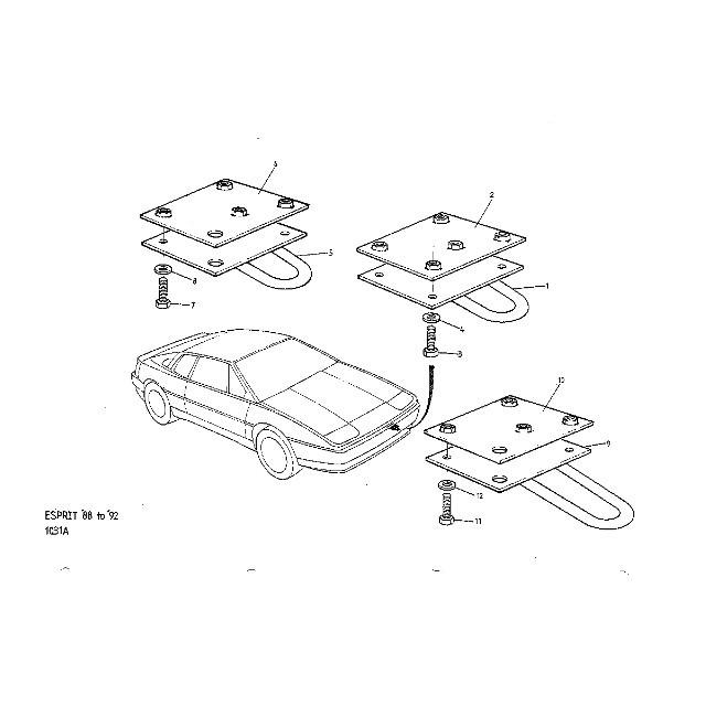 LOTUS ロータス 純正 トーイング・アイ タッピング プレート ／ ESPRIT
