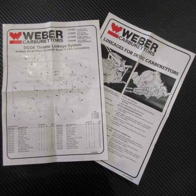 WEBER DCOE スロットル リンケージ KIT トップマウント ツインケーブル