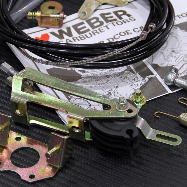 WEBER DCOE スロットル リンケージ KIT ボトムマウント ツインケーブル