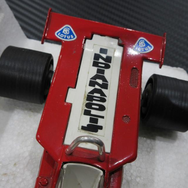 ミニカー　lotus turbo Indianapolis-f.i F1 レーシングカー　 POLITOYS POLISTIL ポリスチール 1/25 LOTUS F1 TURBO INDIANAPOLIS No