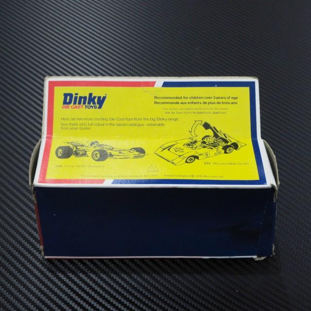 DINKY TOYS MODEL No.225 LOTUS F1 RACING CAR メタリックブルー : AC
