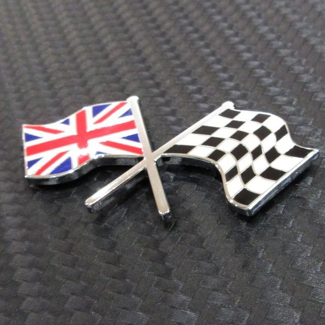 ユニオンジャック チェッカーフラッグクロス メタルステッカー Acaj Pinbatch 60 Ac Minds Autojumble 通販 Yahoo ショッピング